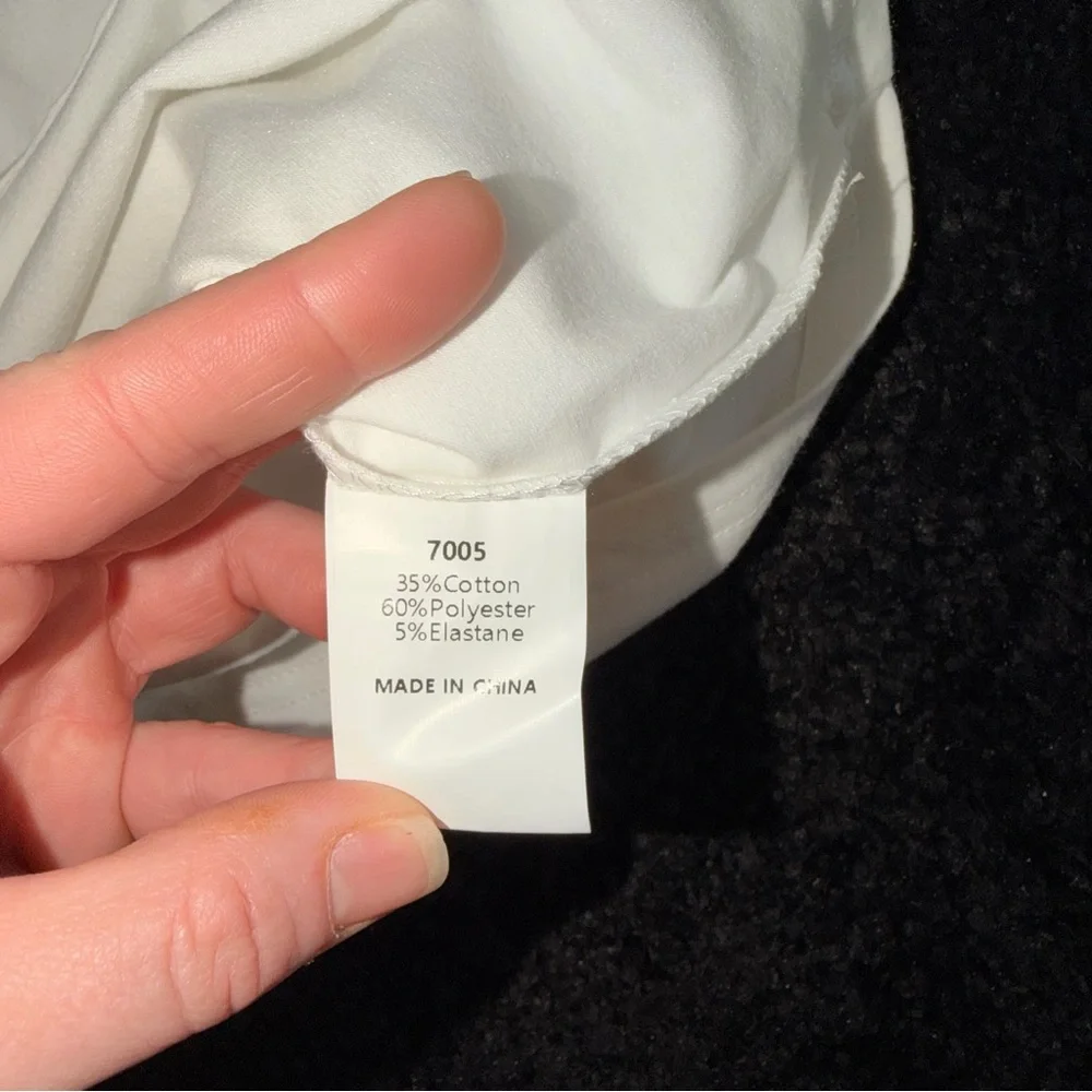 NWOT - White Ruffle Sleeve Tee - Picture 7 of 10